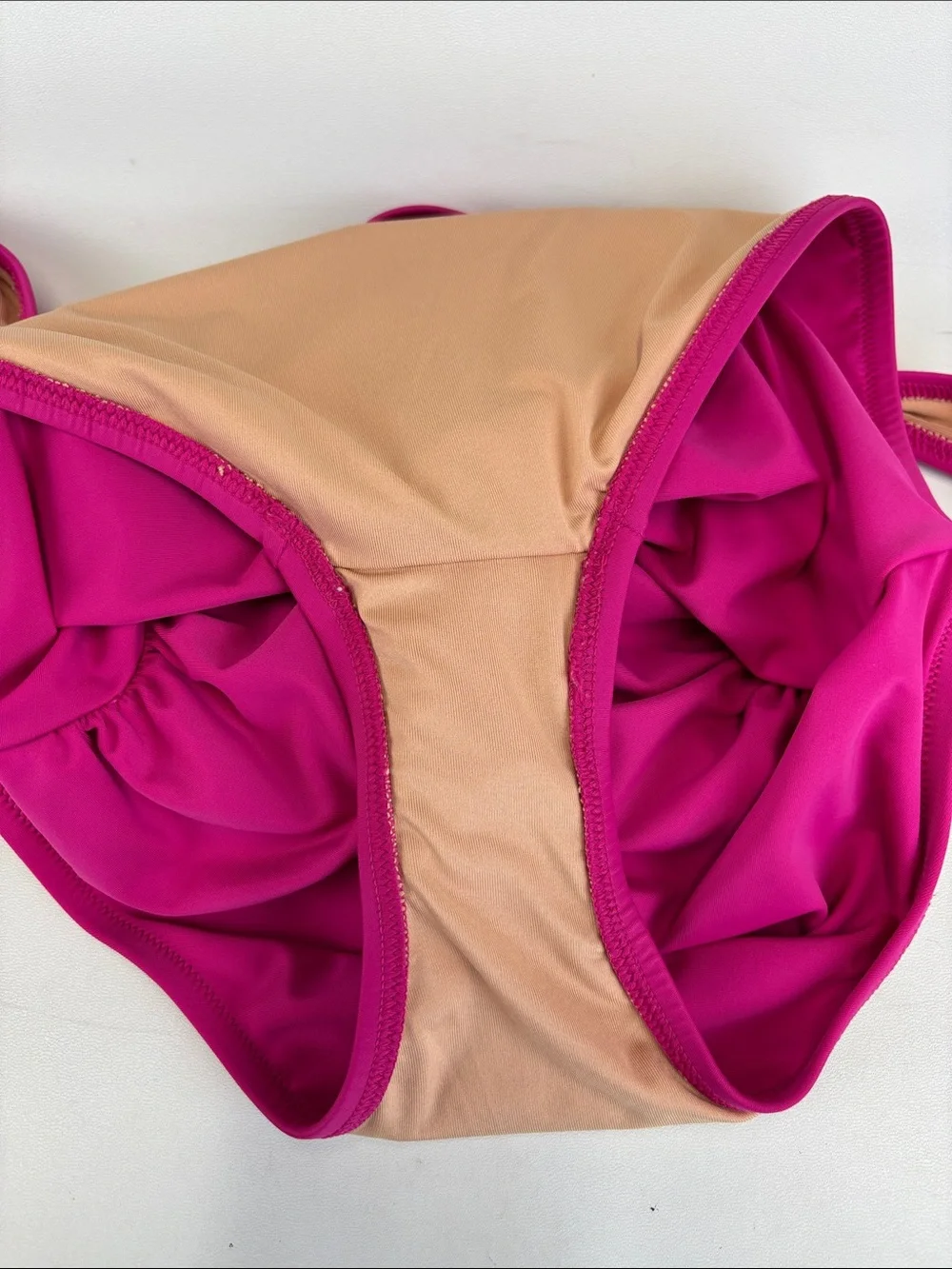 J CREW V-Neck Ruched One Piece SwimSuit Pink Size 6